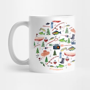 A day at the lake fishing Mug